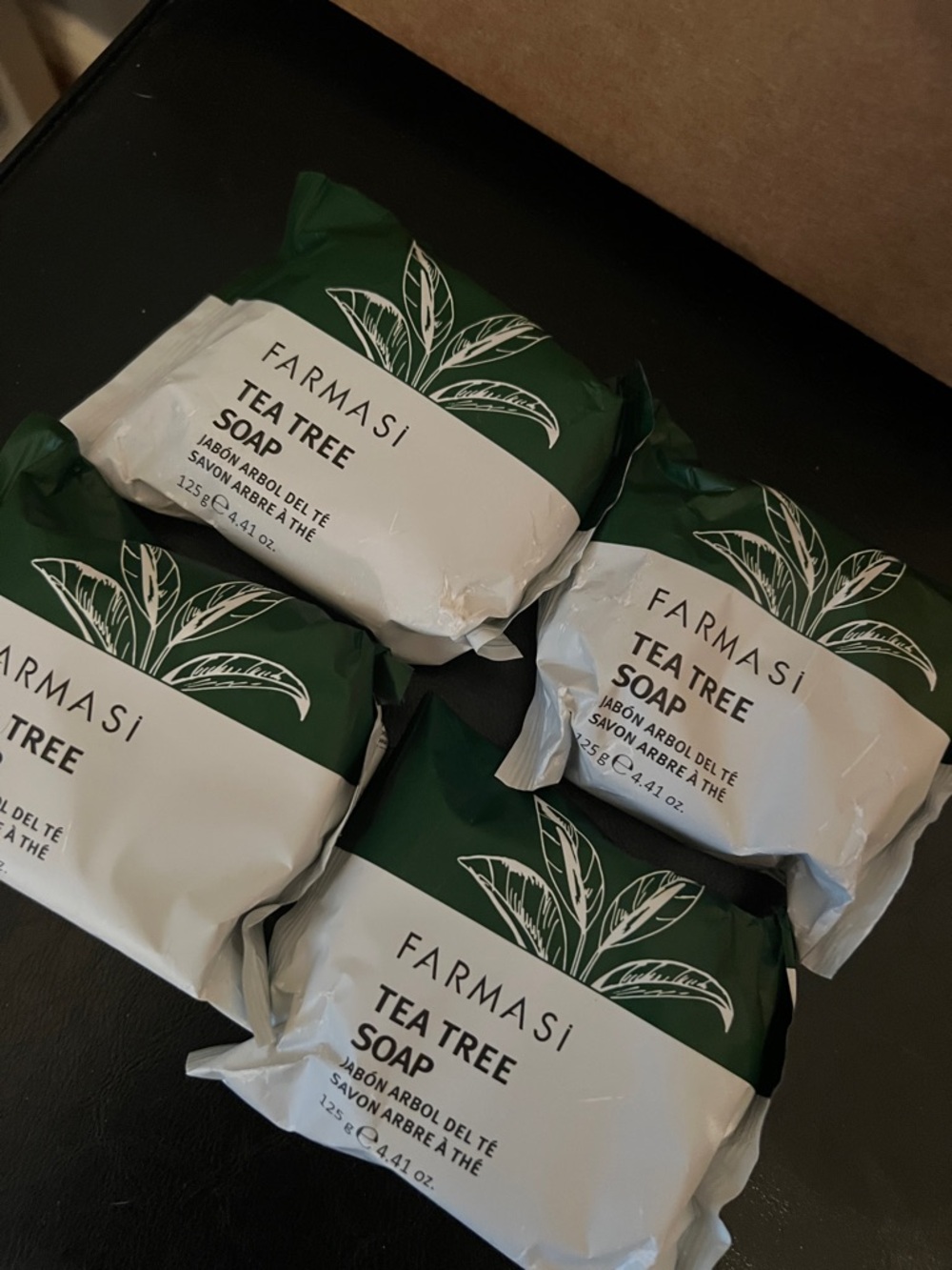 Farmasi Tea Tree Soap — Green and White Bars